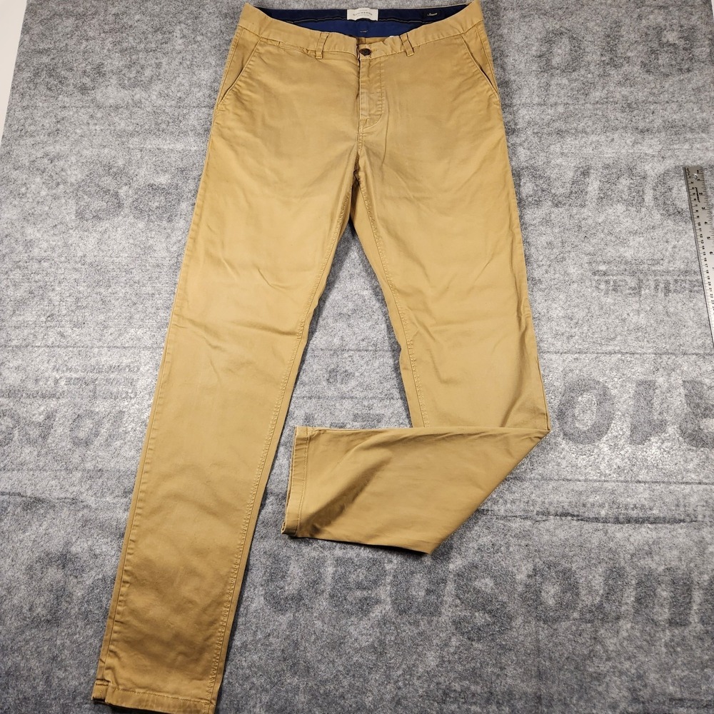 Scotch & Soda Amsterdam Couture Beige Chino Pants Mens Size 34x33
